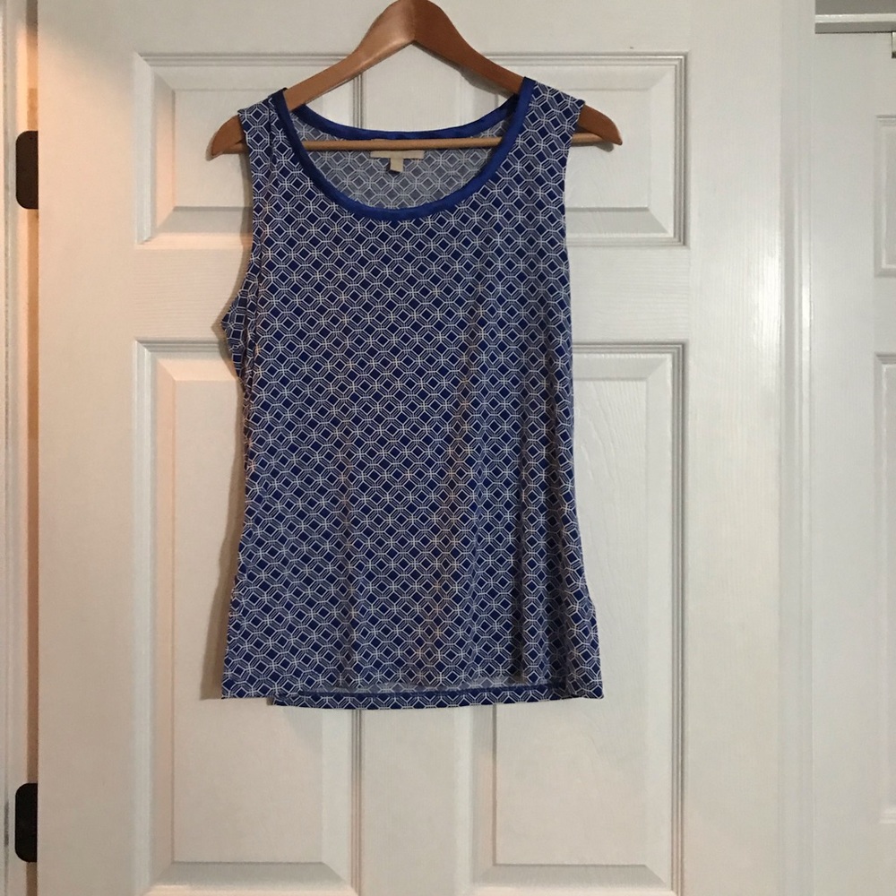 Blue and white Banana Republic tank top